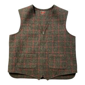 Vintage Johnson Woolen Mills Adirondack Plaid Vest